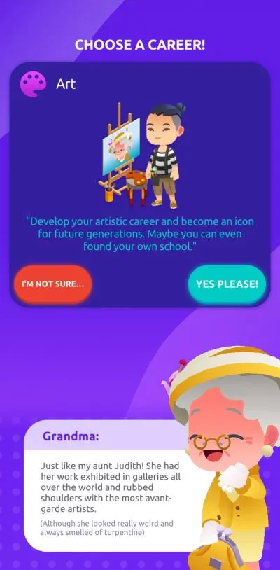 idle life sim career paths