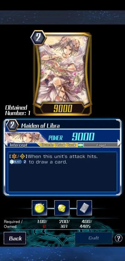 maiden of libra vanguard zero