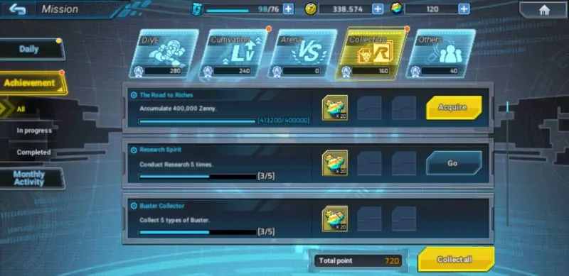 mega man x dive daily missions and achievements