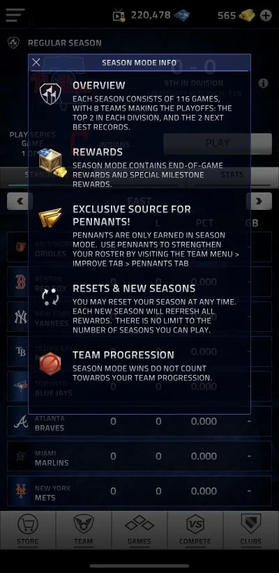 mlb tap sports baseball 2020 season mode