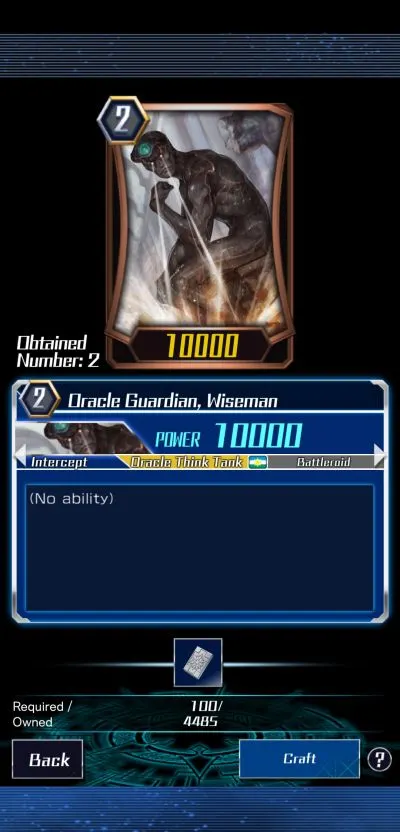 oracle guardian, wiseman vanguard zero