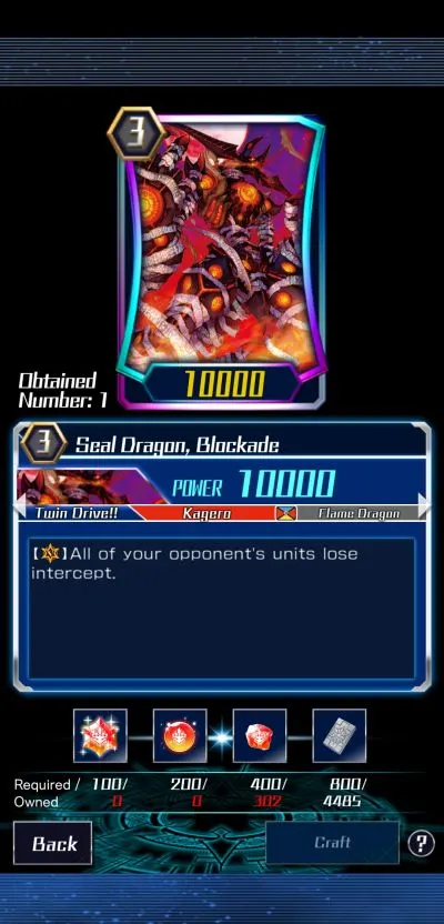 seal dragon, blockade vanguard zero
