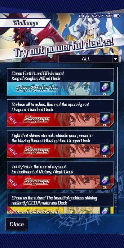 vanguard zero challenges
