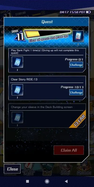 vanguard zero quests