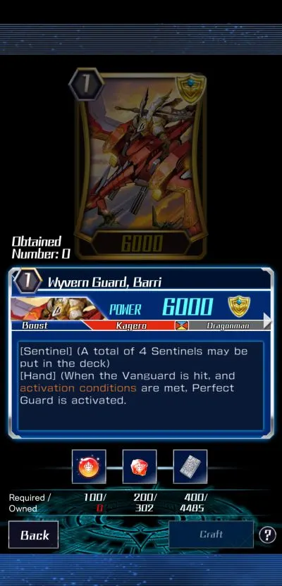 wyvern guard, barri vanguard zero