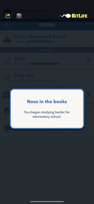 studying harder in bitlife