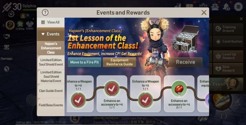 how to earn more rewards in blade & soul revolution