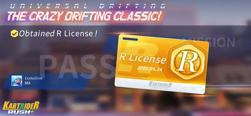 kartrider rush+ r license