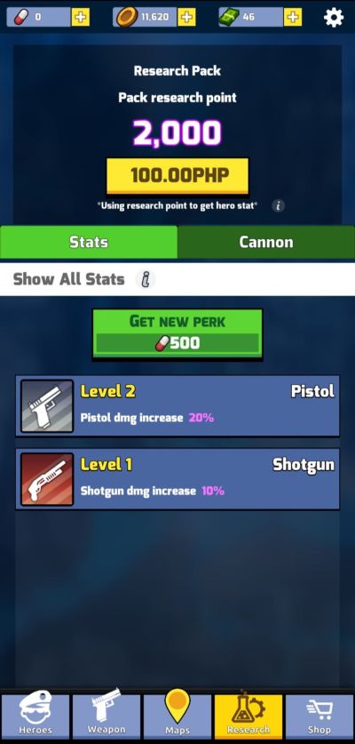zombie idle defense research points