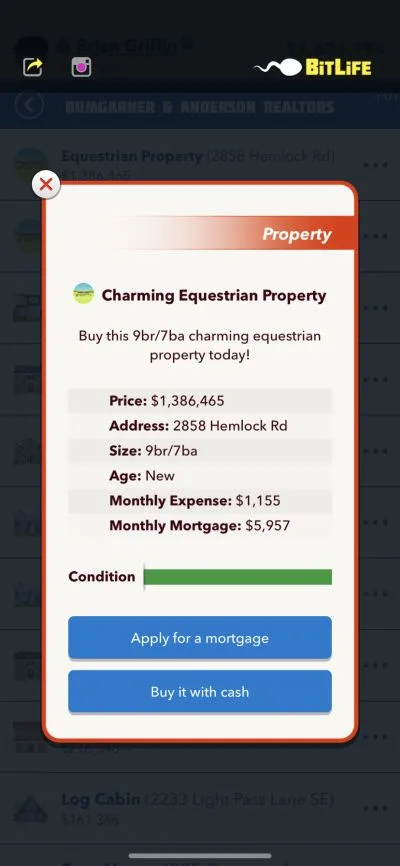 charming equestrian property in bitlife