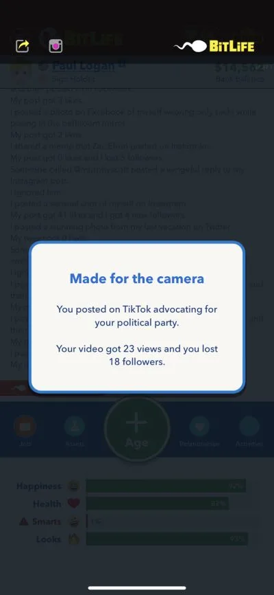 how to lose followers in bitlife