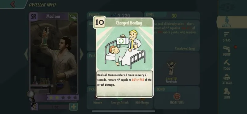 fallout shelter online charged healing