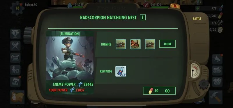 fallout shelter online radscorpion hatchling nest