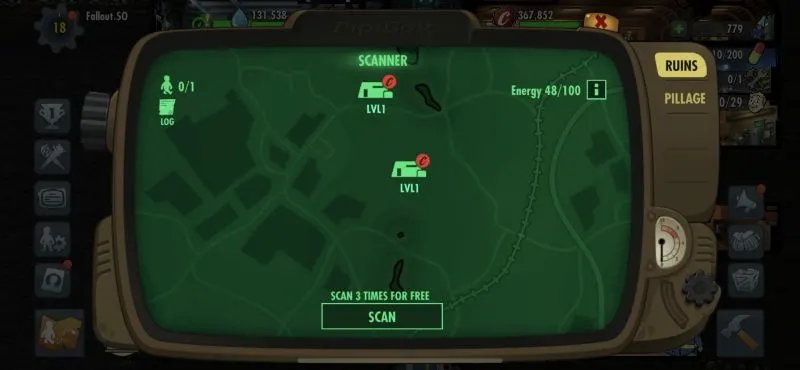 fallout shelter online scan