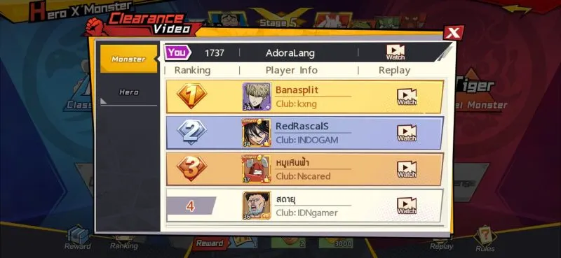 one punch man the strongest leaderboards