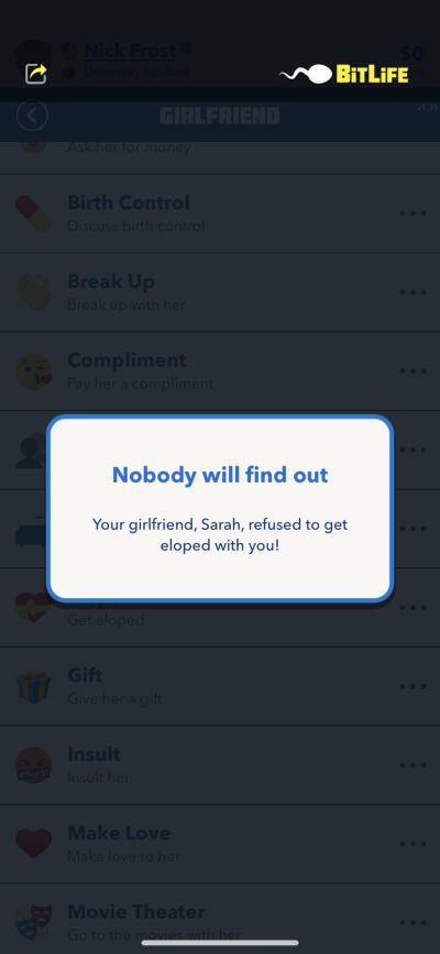 eloping in bitlife