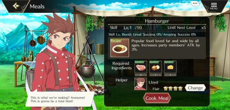 how to unlock more recipes in tales of crestoria
