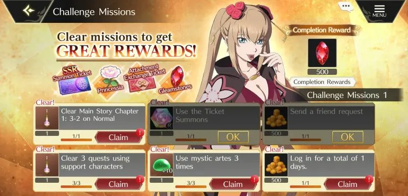 how to earn more rewards in tales of crestoria
