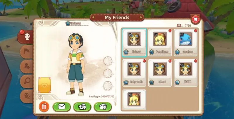 how to add friends in tour of neverland