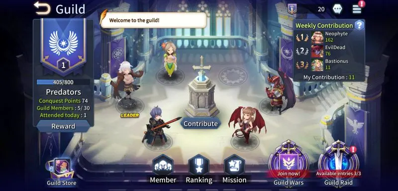 how to join a guild in kingdom of heroes tactics war