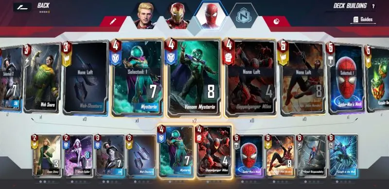 how to customize decks in marvel duel