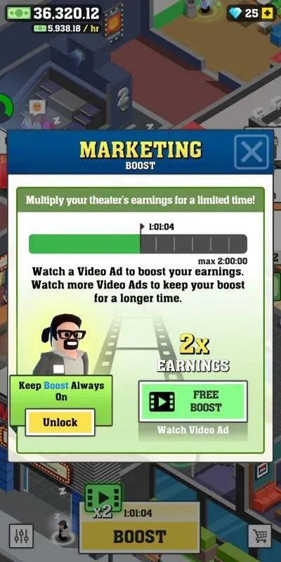 how to increase profits in box office tycoon