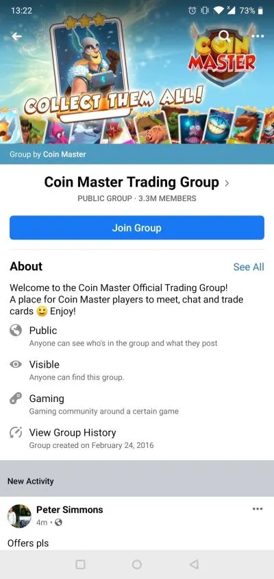 coin master trading group