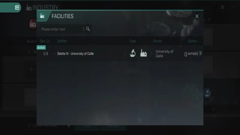 eve echoes home base requirements industry facilities