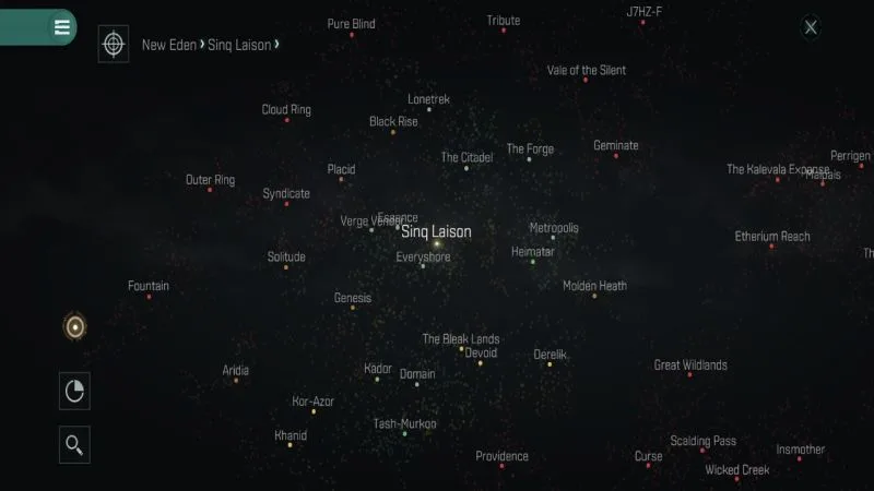 eve echoes star map