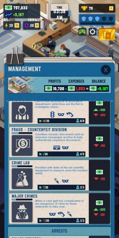 idle police tycoon management