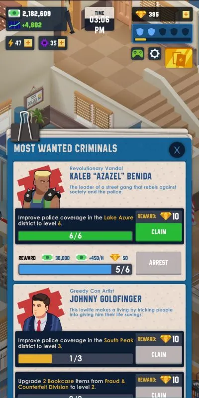 arresting criminals in idle police tycoon