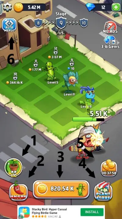 merge plants gameplay