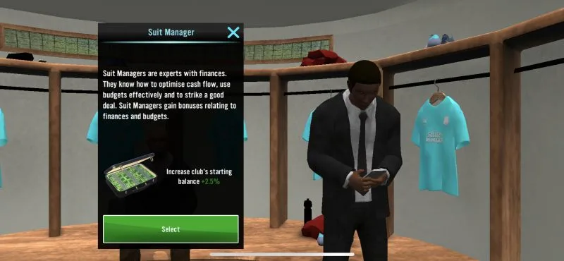 soccer manager 2021 suit manager