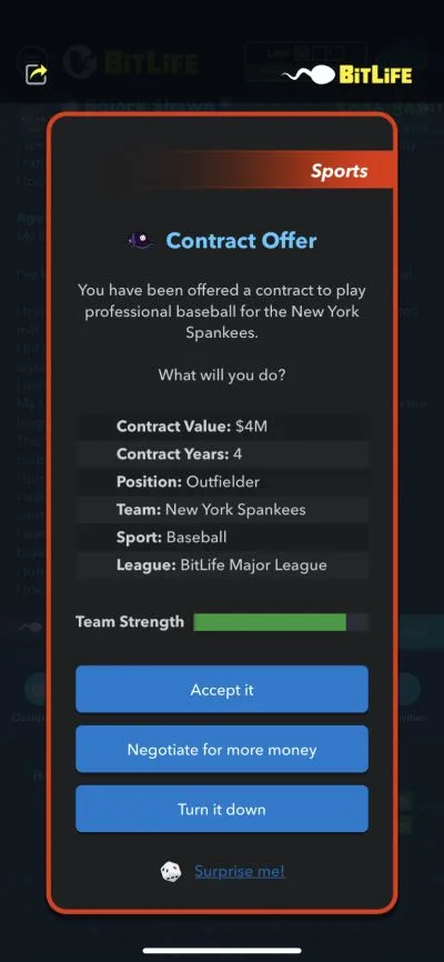 how to get a rookie baseball contract in bitlife