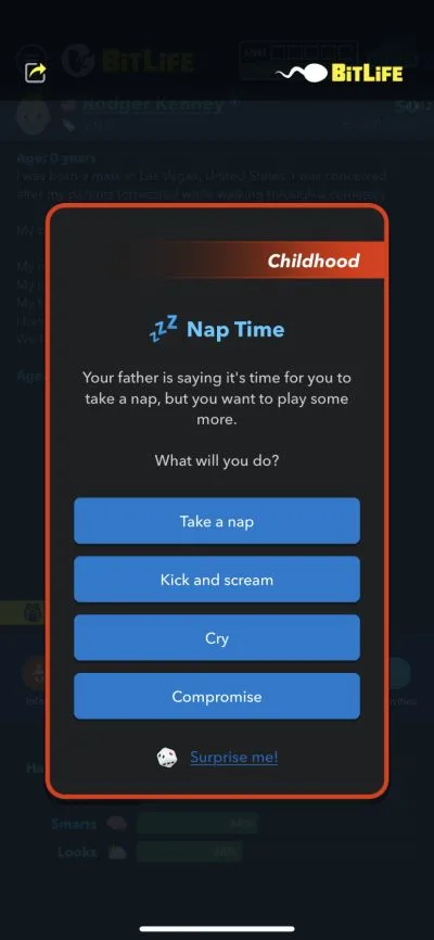 bitlife childhood