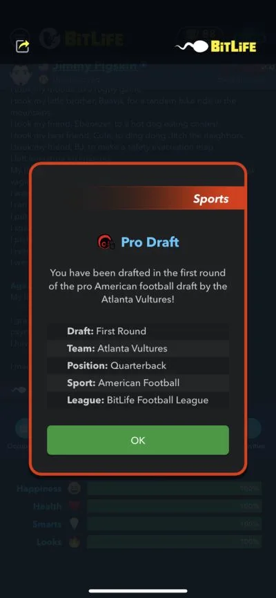 football draft in bitlife