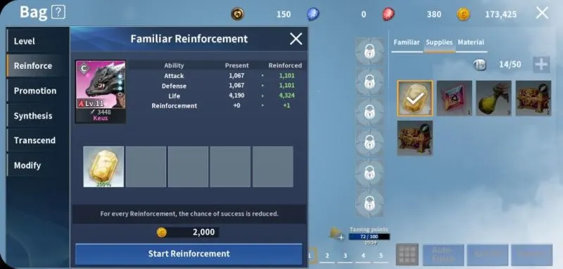 icarus m familiar reinforcement