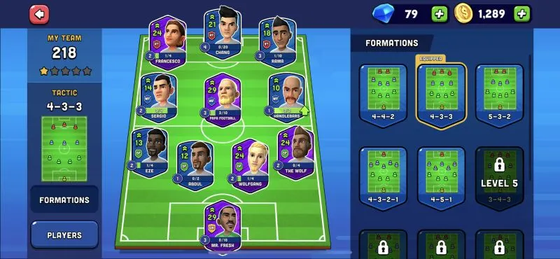 mini football team formation