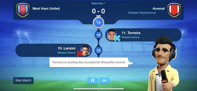 online soccer manager 20-21 match