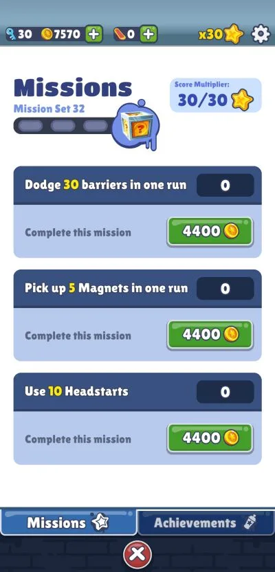 subway surfers missions