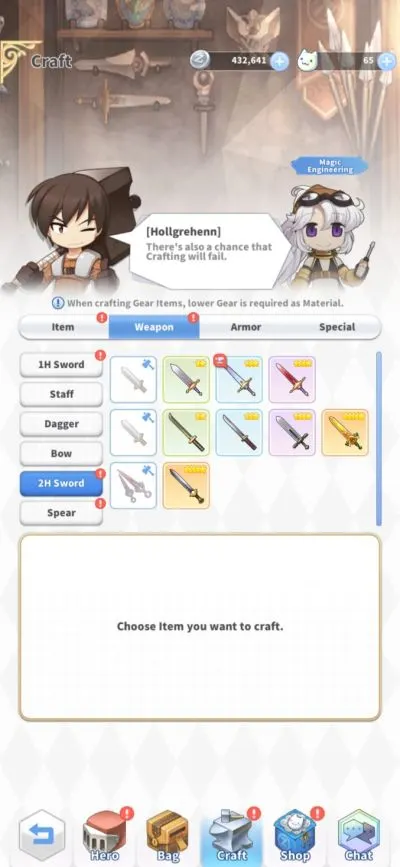 how to craft item in the labyrinth of ragnarok