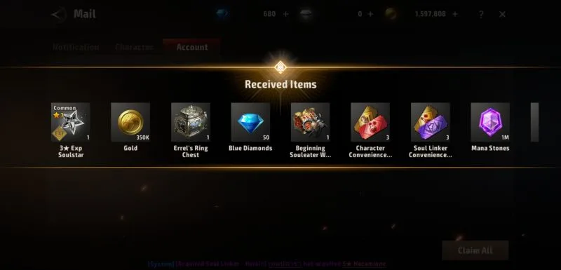 received items in a3 still alive