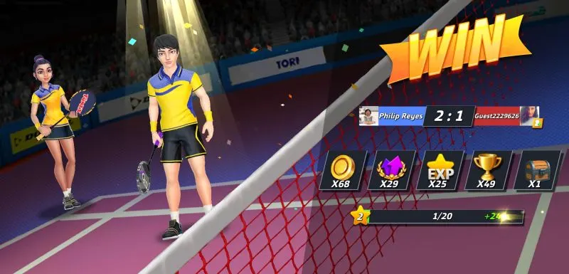 badminton blitz victory