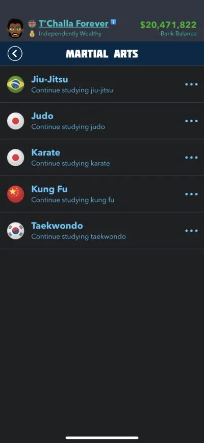 bitlife martial arts