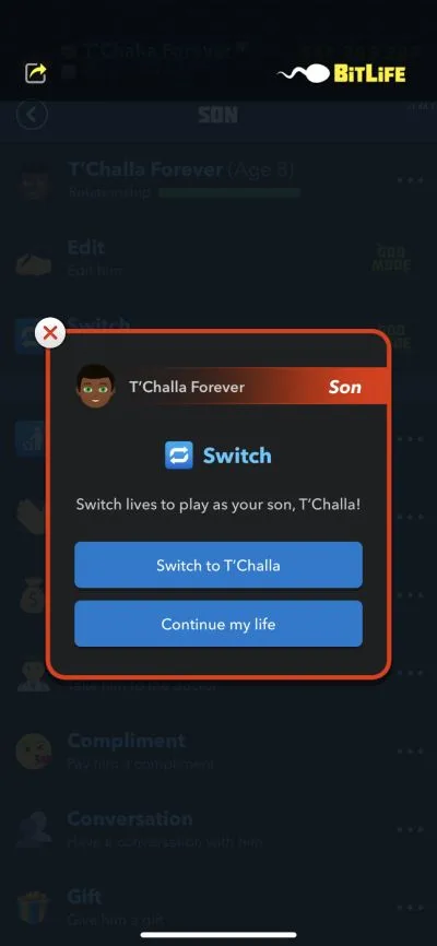 switching lives in bitlife