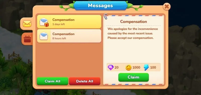 dragonscapes adventure compensation