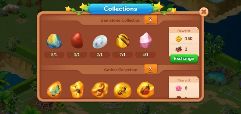 gemstone collection in dragonscapes adventure