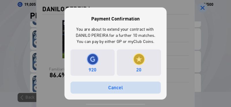 efootball pes 2021 contract extension