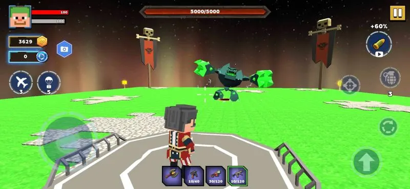 fire craft 3d pixel world boss fight