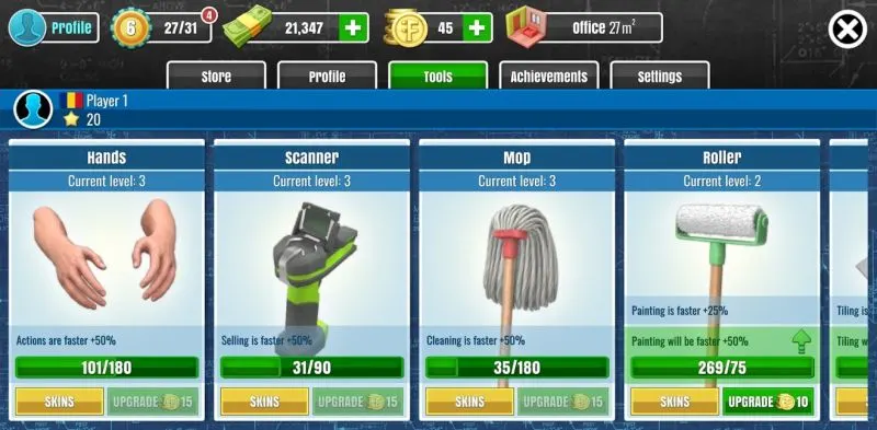 how to upgrade tools in house flipper